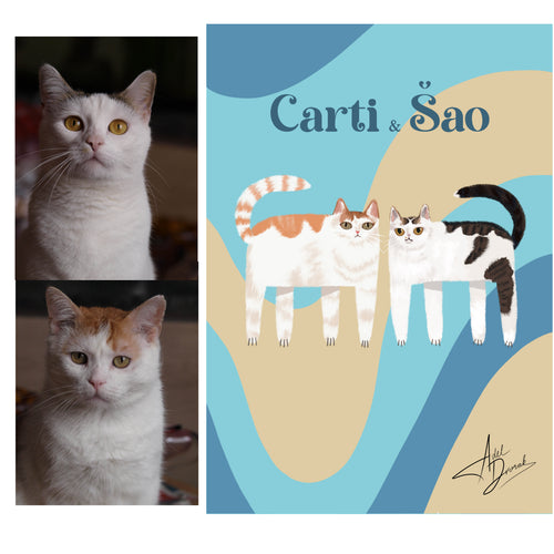 Signature ilustrace mazlíčka se jménem