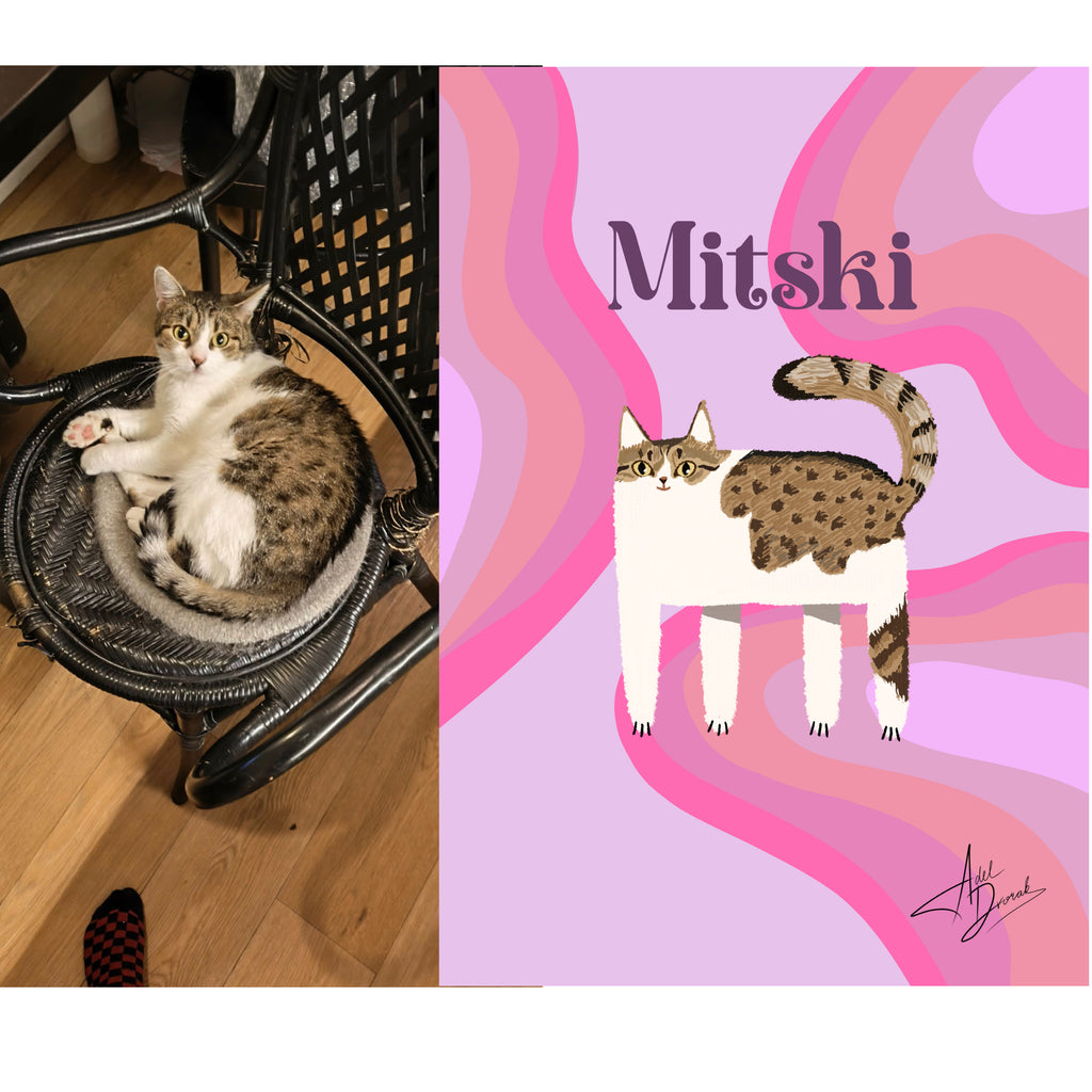 Signature ilustrace mazlíčka se jménem