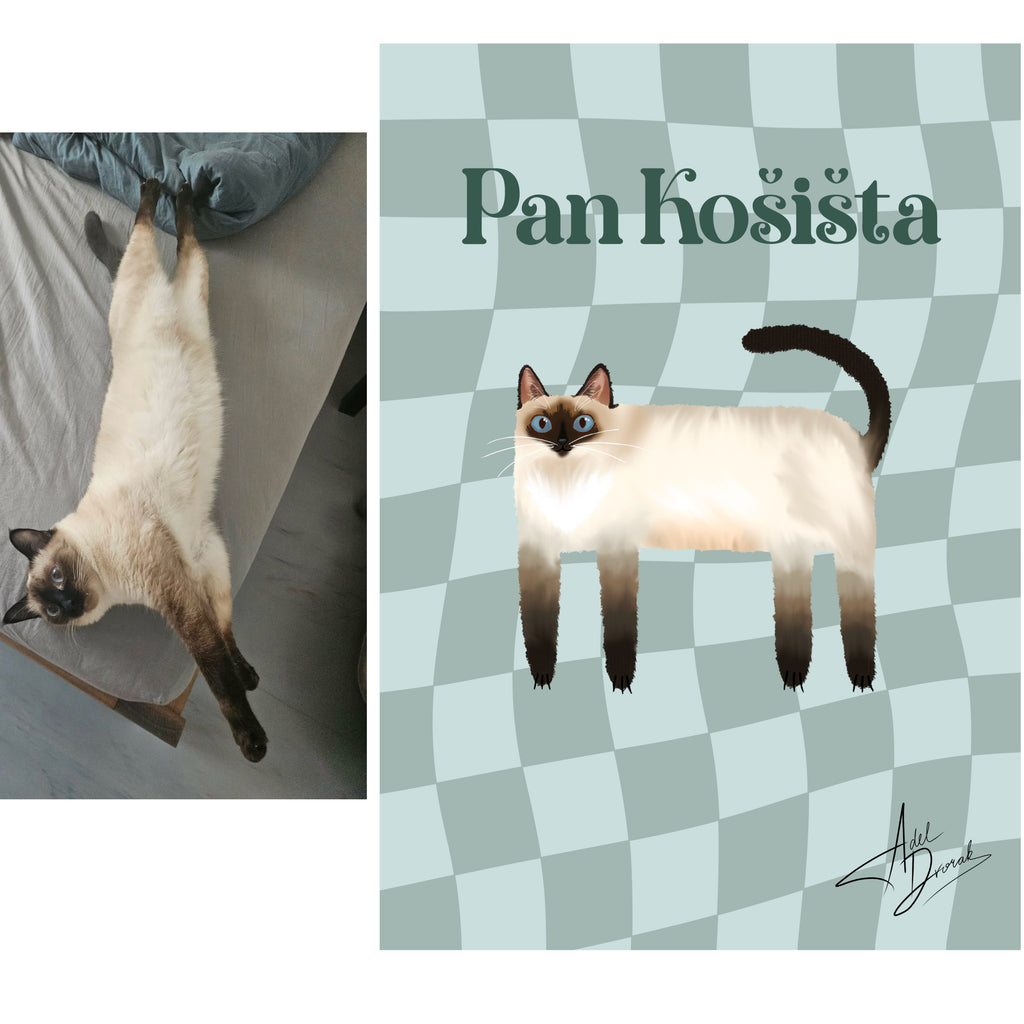 Signature ilustrace mazlíčka se jménem